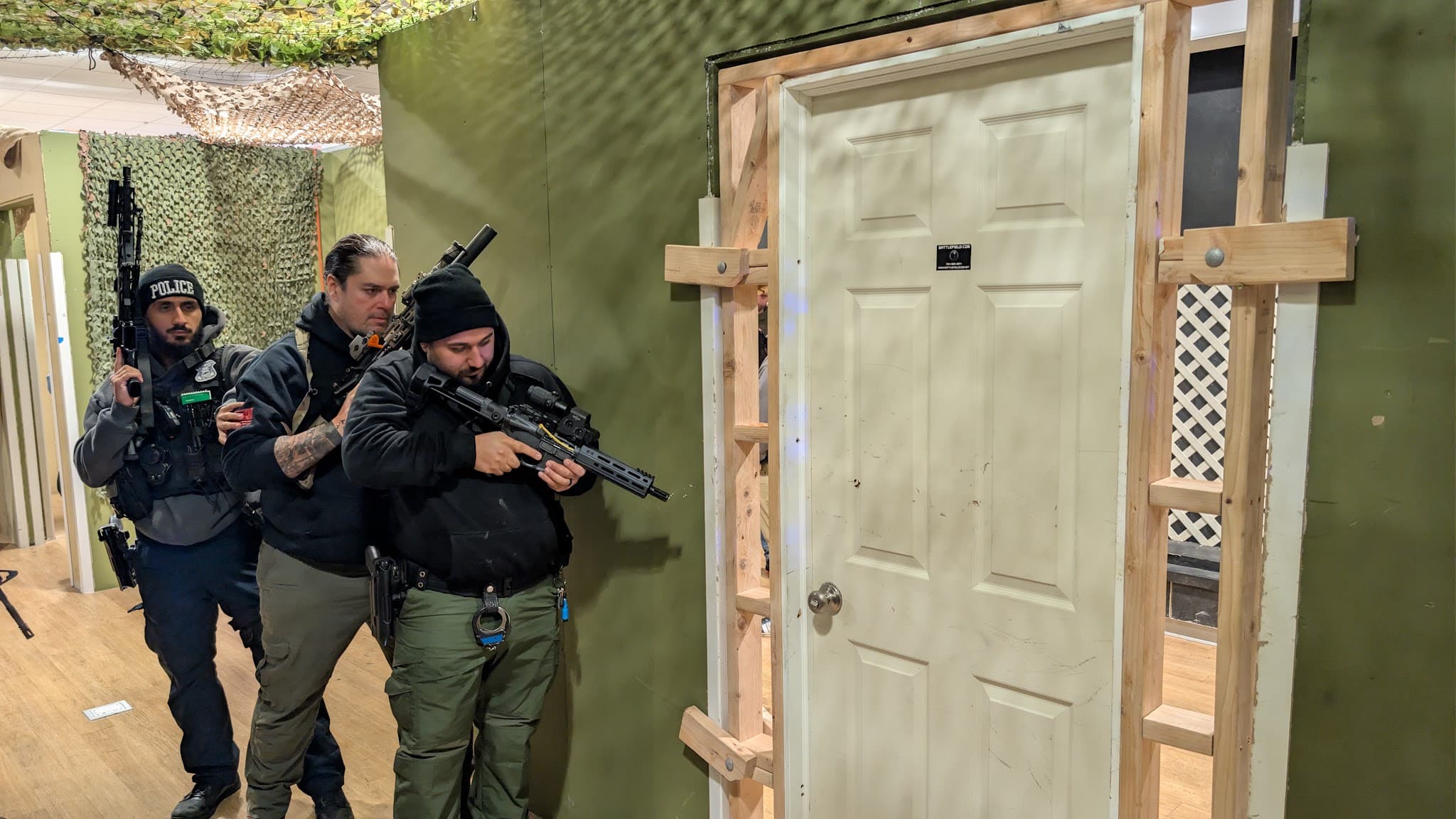 Reserve officers conducting tactical training exercises